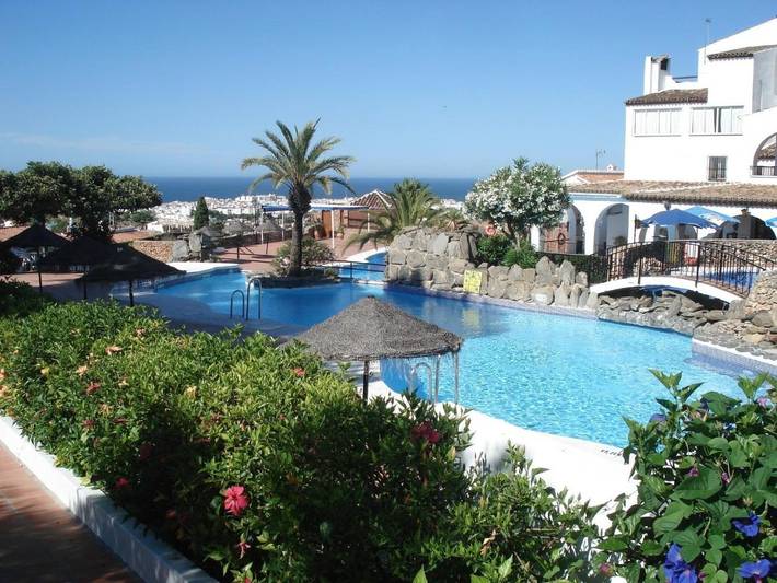 Ferienanlage für 3 Personen, mit Balkon und Terrasse sowie Garten und Kinderpool in Málaga Provinz