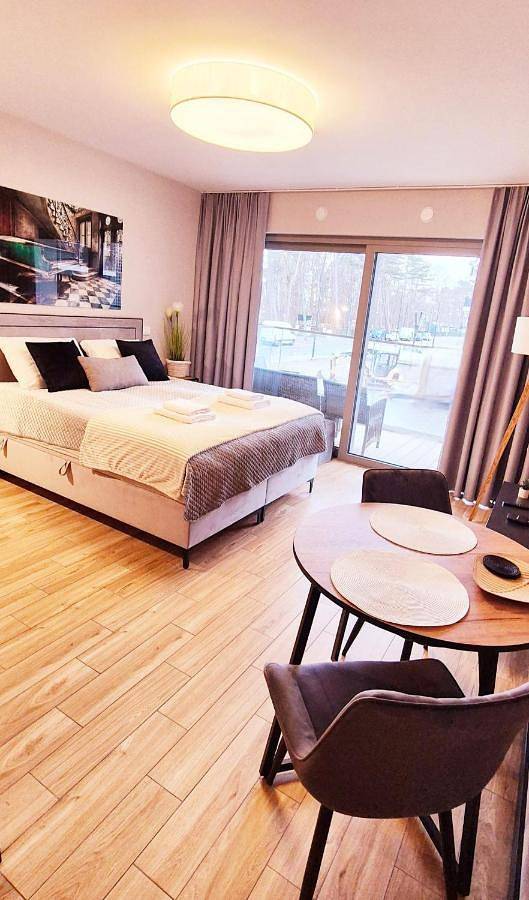 Apartament wakacyjny dla 3 osób, z widok i taras, zwierzęta dozwolone w Darłowo