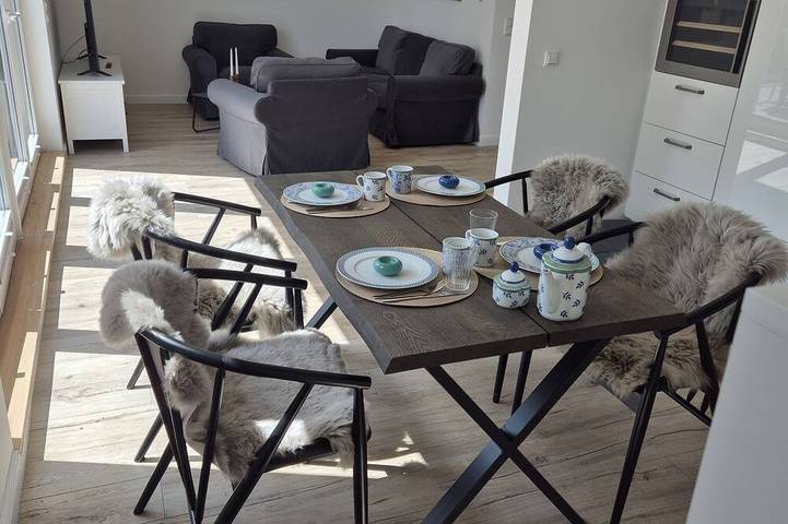 Ferienwohnung für 4 Personen, mit Balkon und Garten sowie Sauna in Steenfeld