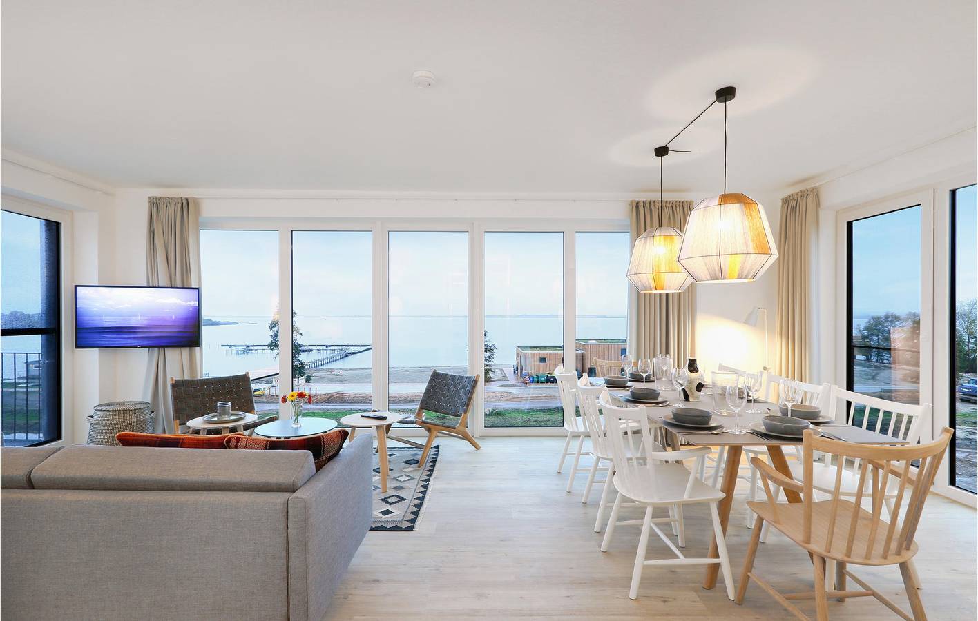 Ganze Ferienwohnung, Stilvolles Apartment mit Terrasse & Parkplatz, Nähe Fluss in Marissa Ferienpark, Lembruch