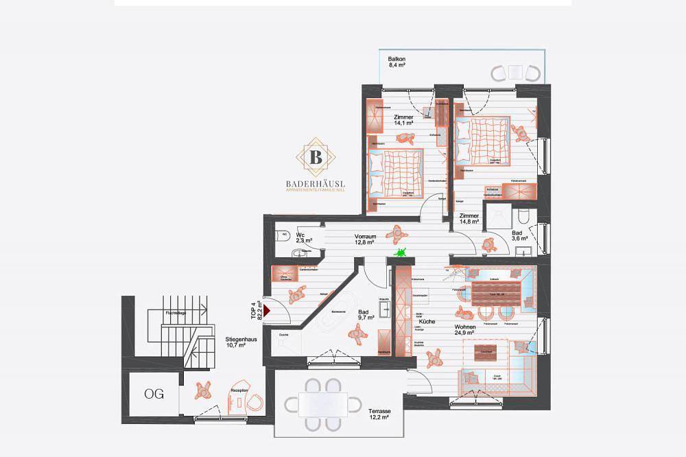Ganze Wohnung, Wohnung in Bramberg nahe Seilbahn in Bramberg am Wildkogel, Pinzgau