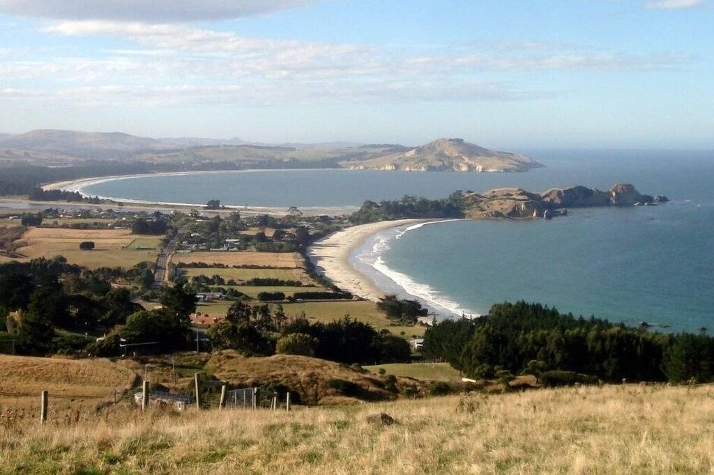 Atemberaubende Küstenansichten in einer filmähnlichen Umgebung in Otago