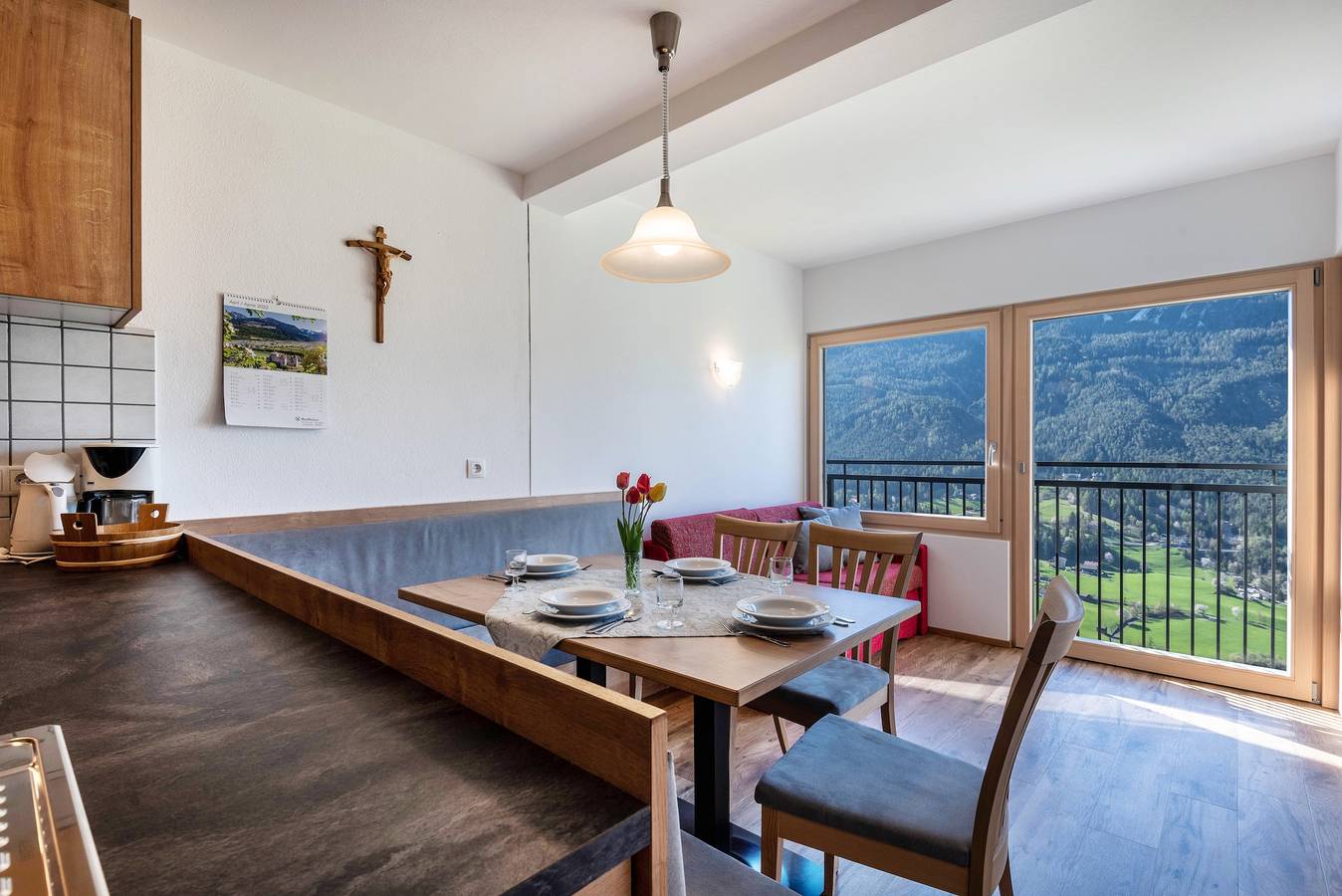 Appartamento intero, Appartamento vacanze 'Thusnelda A' con vista sulle montagne, balcone e Wi-Fi in Telfen-Lanzin, Castelrotto