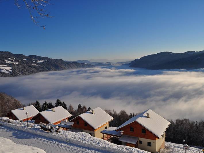 Ferienhaus für 8 Personen, mit Garten und Seeblick, kinderfreundlich in Gerlitzen