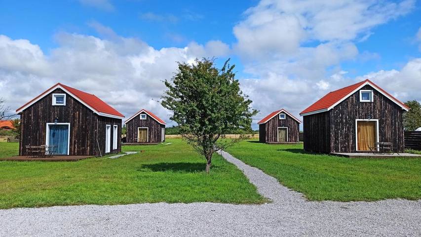 Camping für 4 Personen, mit Terrasse und Garten sowie Sauna und Ausblick in Litauen