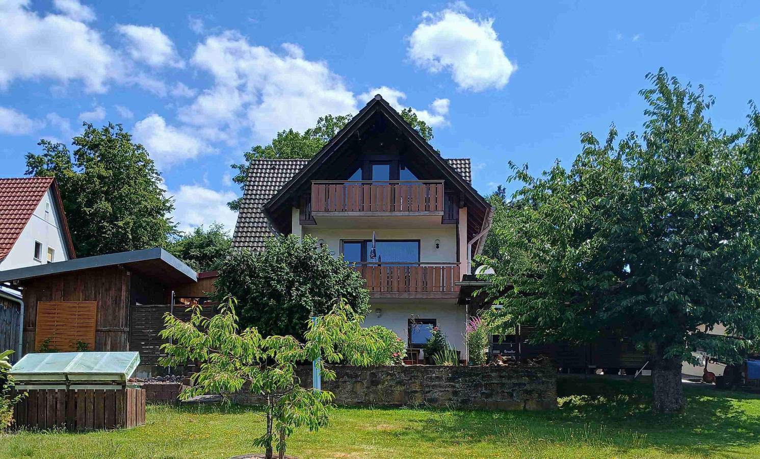 Ganze Wohnung, Ferienwohnung 'Am Radweg' mit Balkon und Wi-Fi in Zeitlofs, Rhön-Bayern