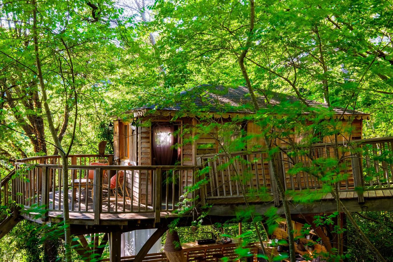 Cabane "King Louie and Mowgli" avec piscine naturelle partagée et 2 terrasses in Saint-Paul-de-Vence, Côte méditerranéenne (France)