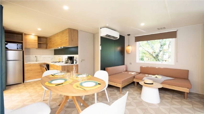 Mobil home pour 6 personnes, avec bassin pour enfant à La Romieu - 4