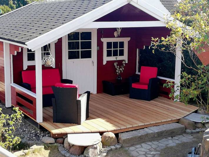 Ferienwohnung für 3 Personen, mit Terrasse und Garten am Achterwasser