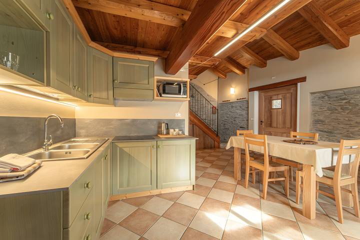 Chalet 'Civico 1 ' with Mountain View, Private Garden and Wi-Fi in Marmora, Cuneo Province