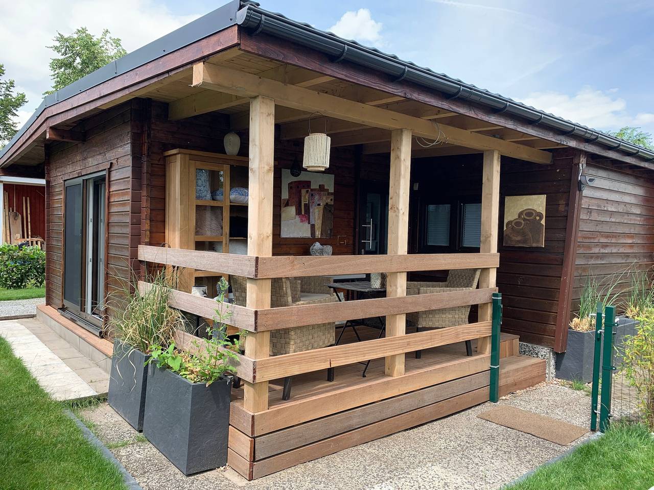 Bungalow 'Carlos zum Strand' con Terrazza Privata, Giardino Privato e Wi-Fi in Thülsfelder Stausee, Garrel