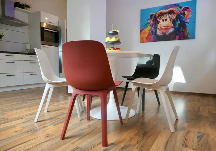 Ferienwohnung für 3 Personen, mit Garten und Ausblick