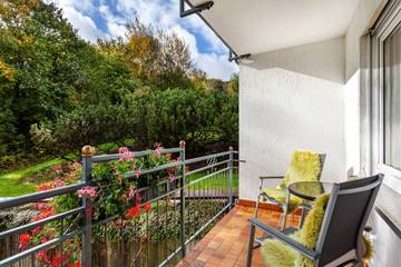 Ferienwohnung für 2 Personen, mit Garten und Balkon, mit Haustier in die Mittelgebirge