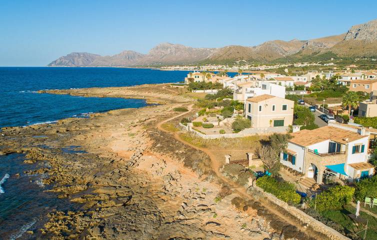 Apartment mit Meerblick, Terrasse und AC, 1,5 km vom Strand entfernt in Colònia de Sant Pere, Artà