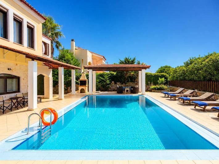 Villa für 7 Personen, mit Meerblick und Terrasse sowie Garten in Chania und Umgebung - 3