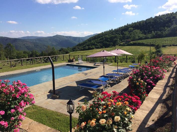 Villa for 7 people, with yard in Cortona
