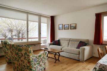 Ferienwohnung für 5 Personen, mit Balkon und Ausblick in St. Moritz