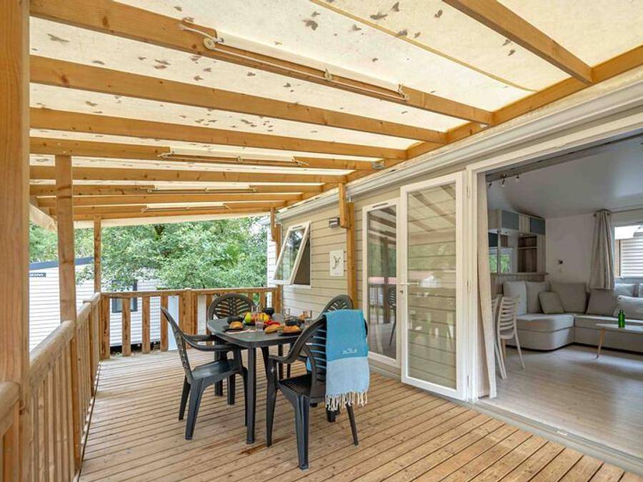 Camping Les Cigales -  Ciela Village - Mobilheim 4 personen - Ciela Privilège - 2 Schlafzimmer - Grill in Rocamadour, Quercy