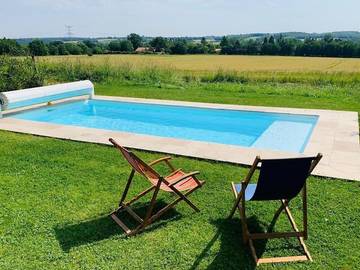 Cottage pour 10 personnes, avec terrasse ainsi que piscine et jardin à Gragnague