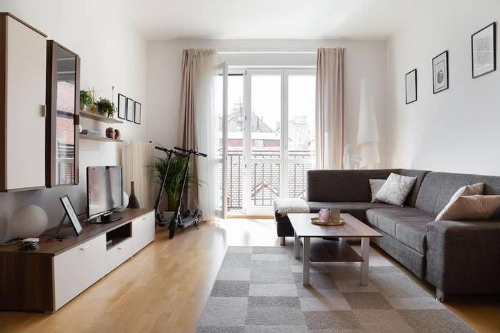 Apartamento para 4 personas, con balcón y vistas en Bratislava