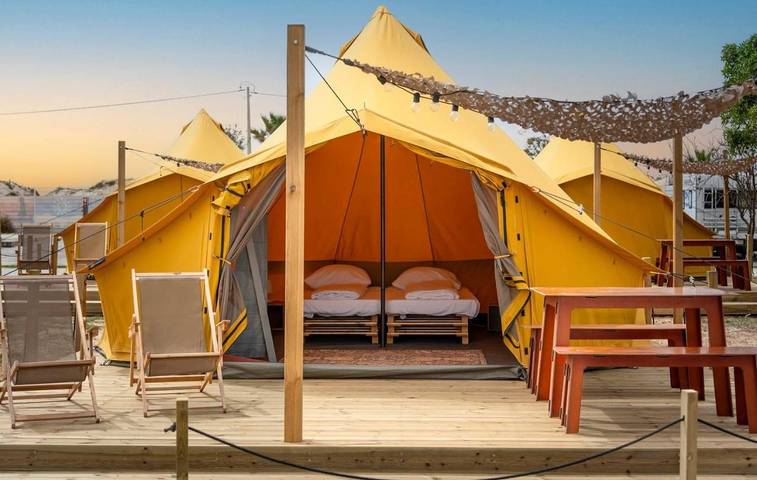 Glamping para 4 pessoas, com Terraço em Faro