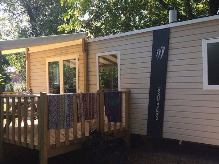 Mobil home pour 4 personnes, avec terrasse et piscine à Saint-Julien-en-Born - 2
