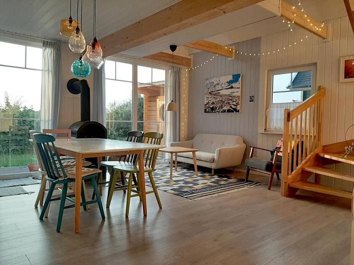 Ferienhaus für 4 Personen, mit Terrasse und Garten sowie Sauna und Ausblick