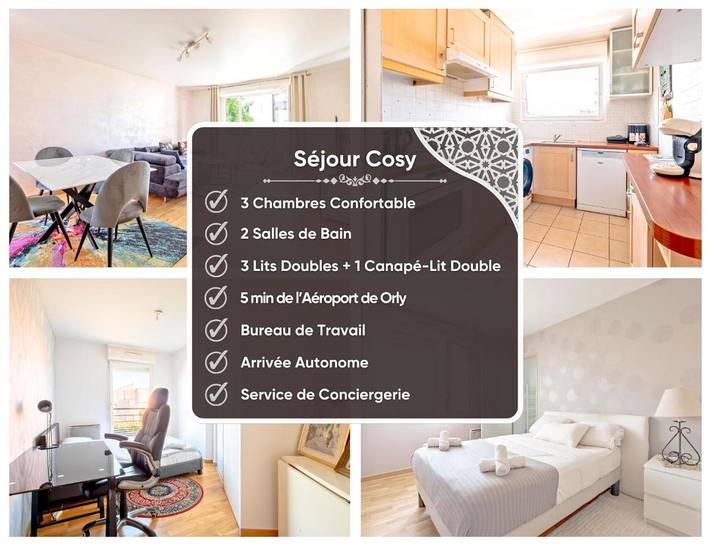 Gîte pour 6 personnes, avec terrasse dans Aéroport d'Orly - 2