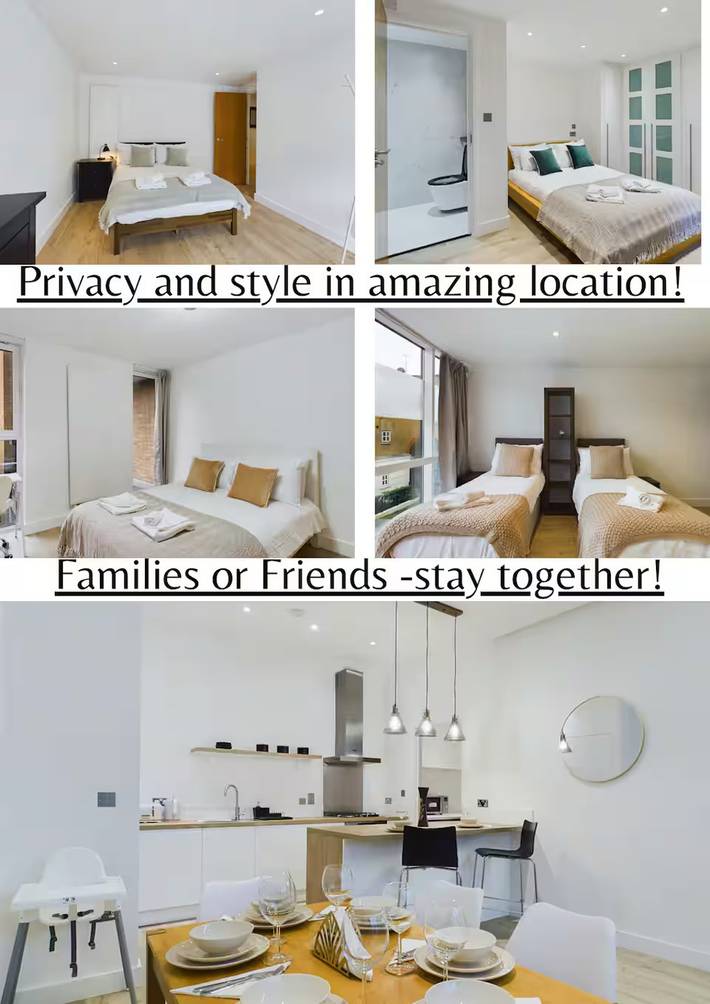 Apartment for 9 people, with balcony in Bethnal Green