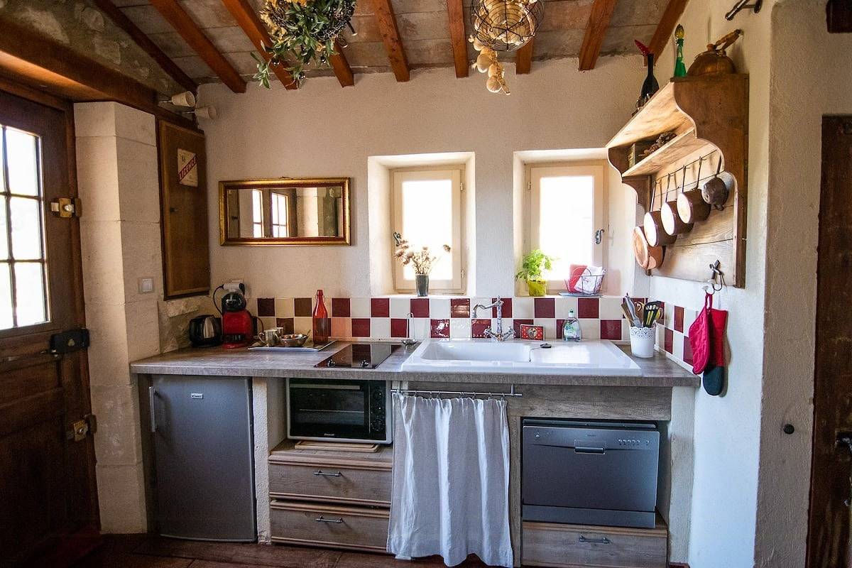 Authentisches Mazet mit Blick auf Les Baux-de-Provence in Les Baux-de-Provence, Arles und Umgebung