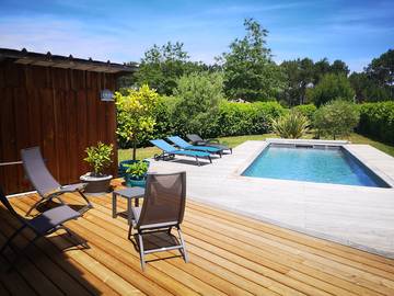 Gîte pour 6 personnes, avec piscine ainsi que jardin et terrasse à Andernos-les-Bains