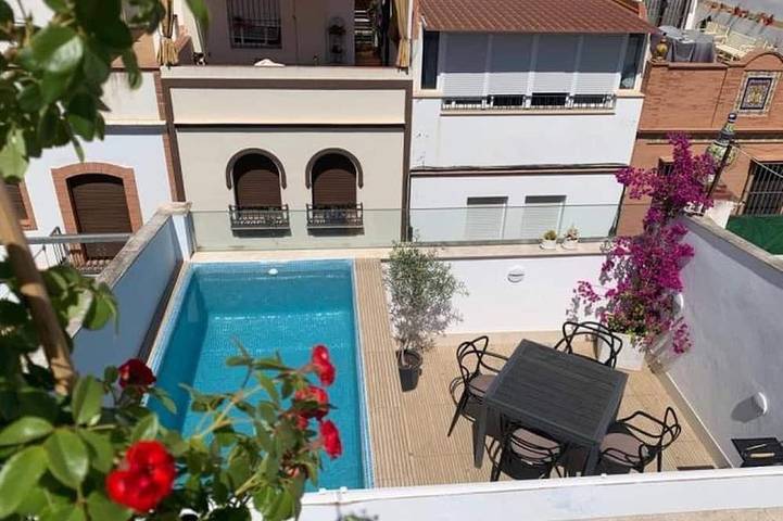 Ferienhaus für 7 Personen, mit Garten und Balkon