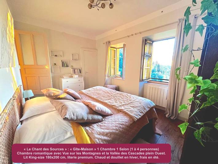 Chambre d’hôte pour 4 personnes, avec jardin et vue à Gimel-les-Cascades