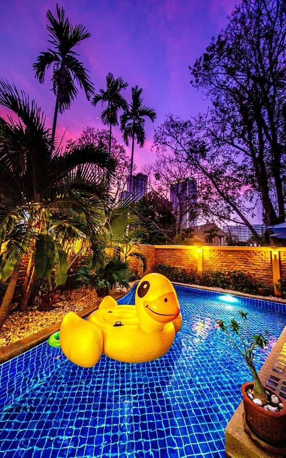 Villa pour 7 personnes, avec jardin ainsi que piscine et vue, animaux acceptés à Pattaya - 2