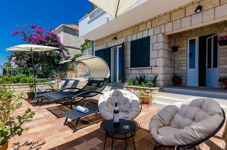 Ferienhaus für 14 Personen, mit Balkon und Meerblick in Dubrovnik - 4