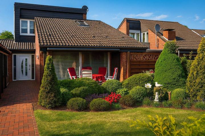 Ferienhaus für 4 Personen, mit Garten in Schillig