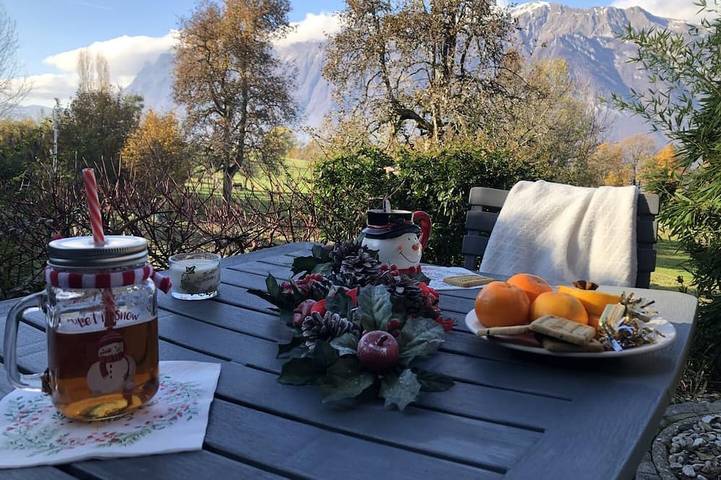 Location de vacances pour 2 personnes, avec terrasse à Bonvillard