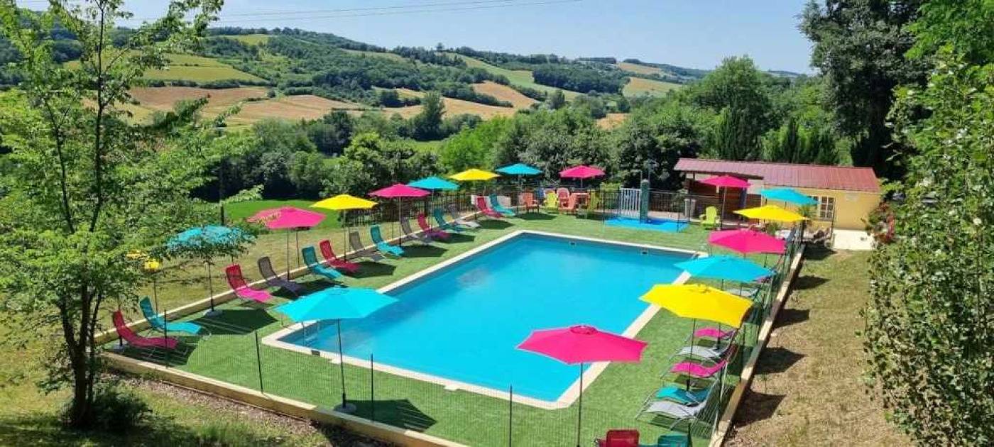 Camping 3 étoiles - Piscine  - ccbbedh in Durfort, Ariège