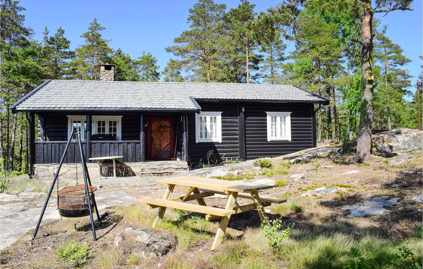 Ferienhaus für 7 Personen mit Terrasse in Moss