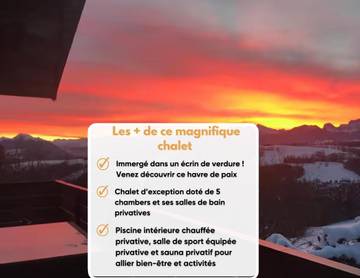 Gîte pour 2 personnes, avec jardin et vue ainsi que sauna et piscine à Le Sappey