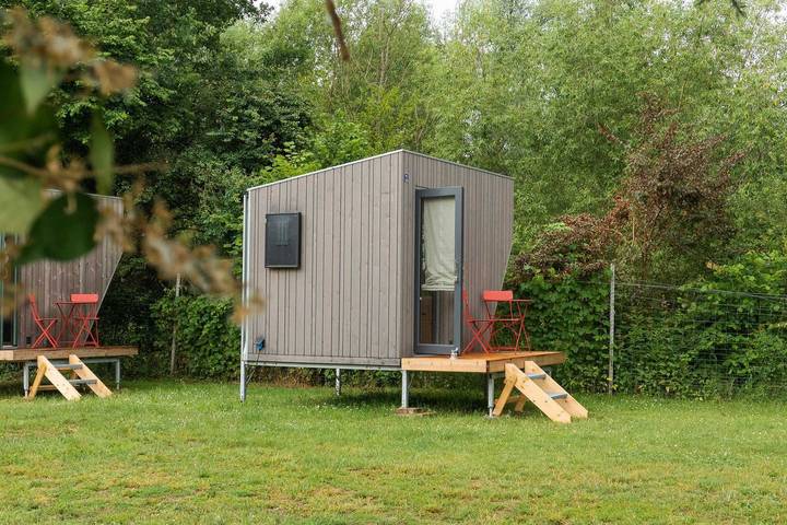 Ferienhaus für 2 Personen, mit Terrasse und Seeblick sowie Ausblick in der Pfalz