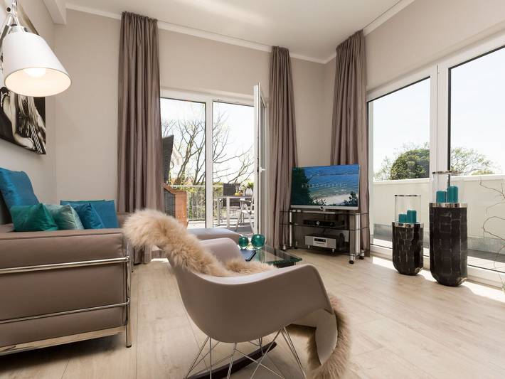 Ferienwohnung für 2 Personen, mit Balkon und Terrasse sowie Sauna in Seebad Heringsdorf