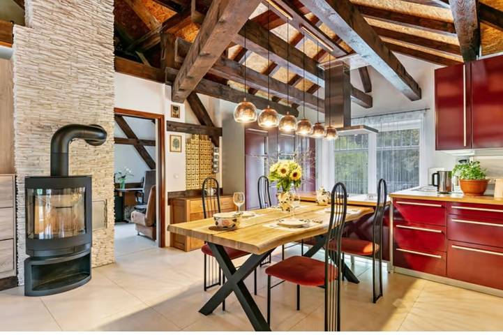 Ferienwohnung für 3 Personen, mit Balkon und Terrasse sowie Garten und Ausblick