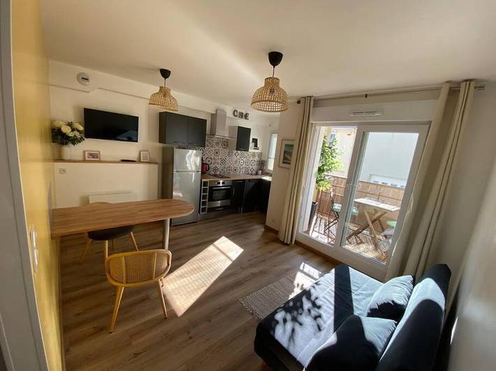 Gîte pour 4 personnes, avec Balcon et Terrasse dans Plage Saint-Martin