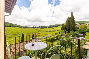 Gîte pour 4 personnes, avec balcon et vue dans Badia a Passignano