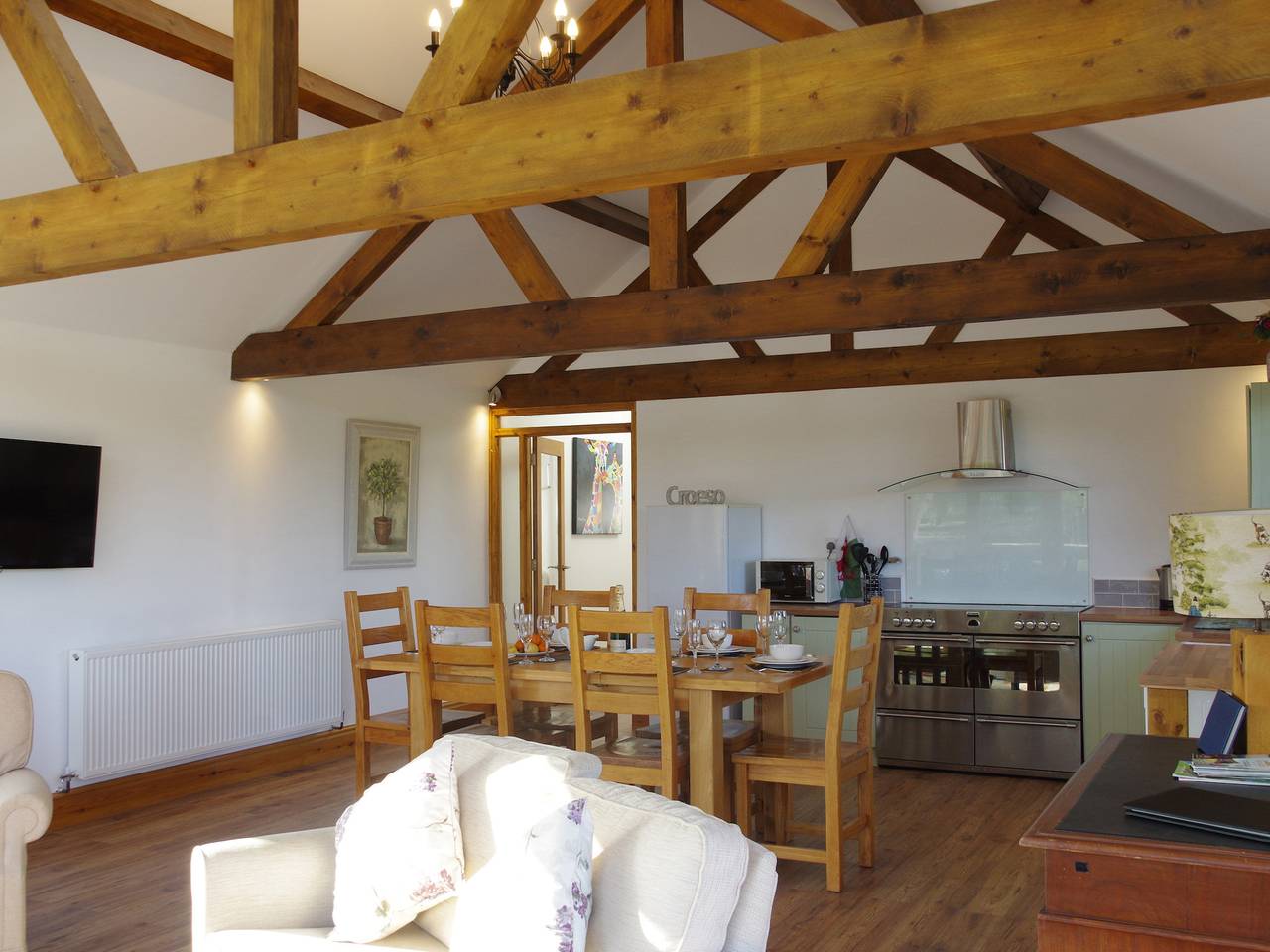 Lodge für 4 Personen mit Garten in Powys