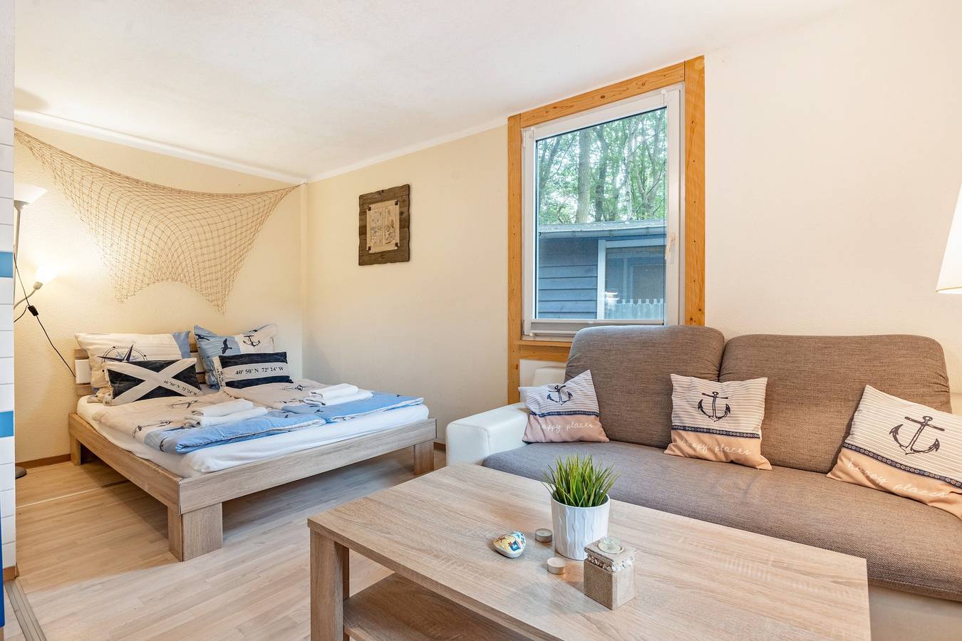 Bungalow 'Zum Leuchturm, Bgl 20' con terraza privada y Wi-Fi in Bakenberg, Dranske