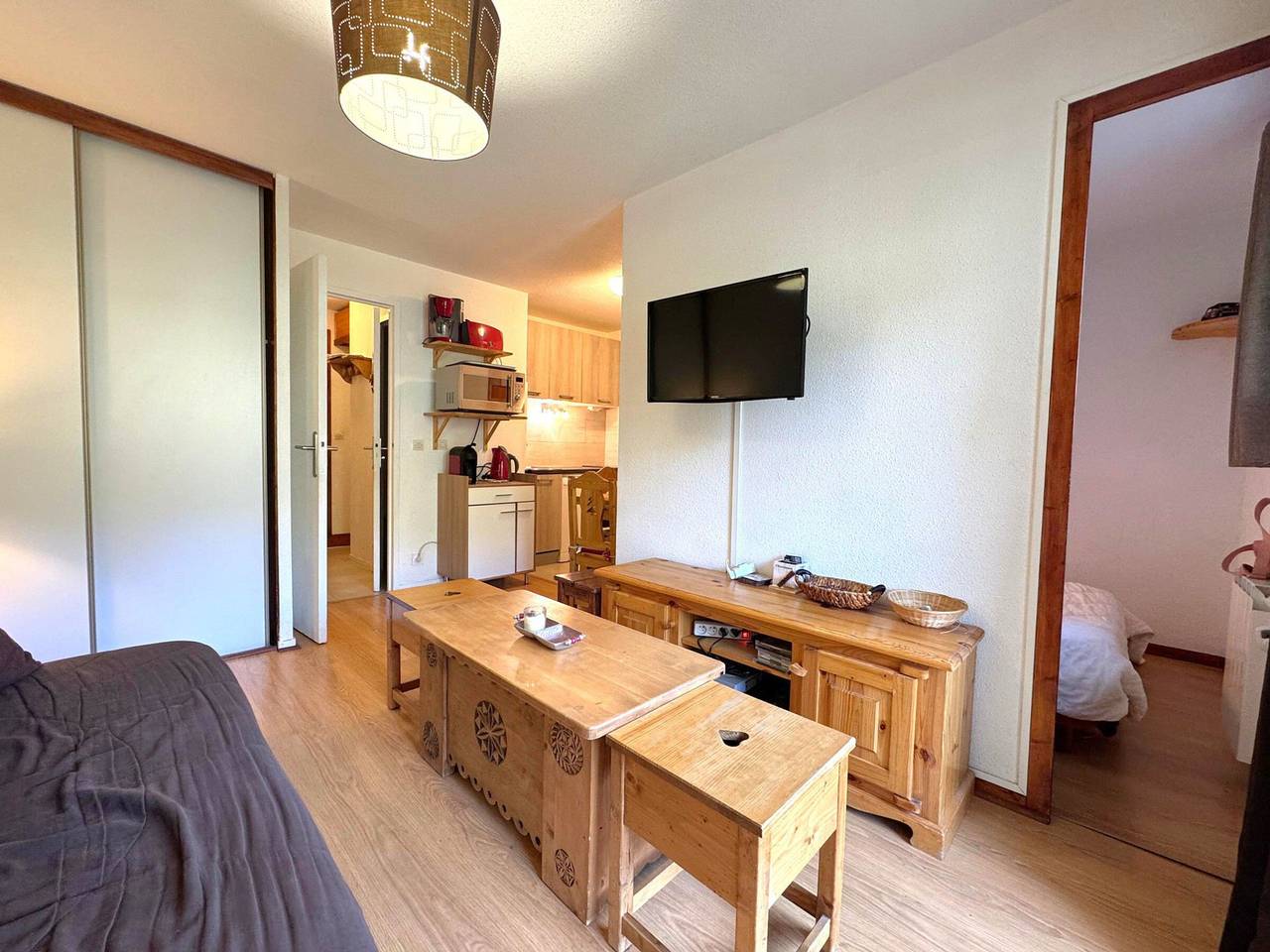 Ganze Wohnung, Gemütliche Wohnung mit Pistenzugang, Haustiere erlaubt in Les Menuires, Saint-Martin-de-Belleville