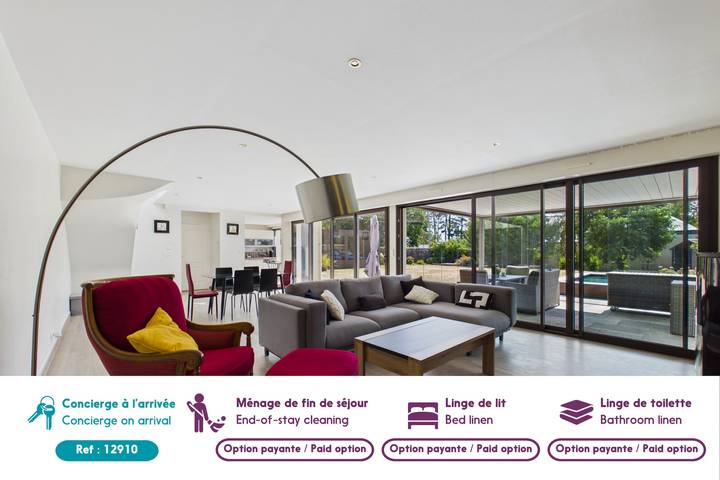 Modernes Haus für 7 Personen mit beheiztem Pool in Arradon, Côte des Mégalithes