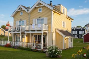 Ferienhaus für 4 Personen, mit Sauna und Balkon sowie Whirlpool in Hansa-Park